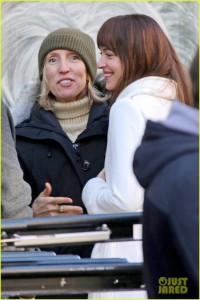 Dakota Johnson films scenes with Max Martini on the set of "Fifty Shades of Grey" **NO Canada**