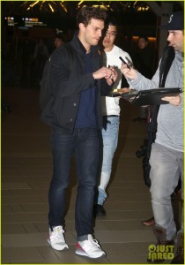 Jamie Dornan & Family Departing On A Flight In Vancouver