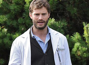 Jamie Dornan en el rodaje de Luois Drax