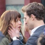 Rodaje de la escena en la que Christian salva a Anastasia de ser atropellada por una bicicleta