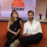Jamie y Dakota en la presentación del avance de la película