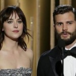 Dakota Johnson y Jamie Dornan en los Globos de Oro